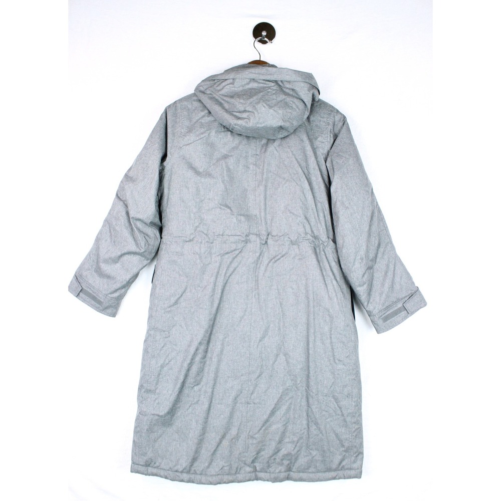 Lands End Womens Gray Insulated Stadium Squall Parka Maxi Coat Medium 10-12 - Picture 2 of 9